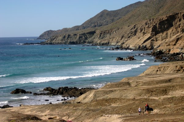 The reward of the hike, note boys in bottom rt. corner